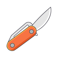 pocket knife vector icon, pocket knife vector illustration -simple illustration of pocket knife, perfect for pocket knife logos and icons and themed design 