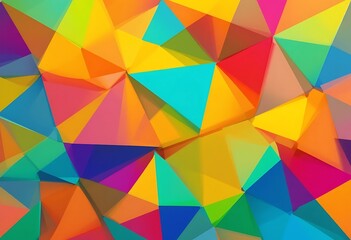 Fototapeta premium Abstract Colorful Triangular Geometric Pattern Design