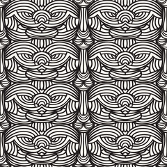 Doodle seamless pattern. Minimalistic art background, trendy design with basic shapes. Modern abstract monochrome backdrop.