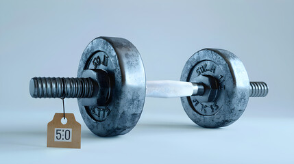 Conversion Concept Illustration: 600lb Weight compared to 272.16 kg in Metric System