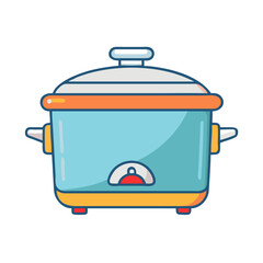 crockpot or slow cooker vector icon, crockpot or slow cooker vector illustration -simple illustration of crockpot or slow cooker, perfect for crockpot or slow cooker logos and icons and themed design 