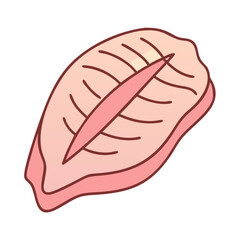 fish fillet vector icon, fish fillet vector illustration -simple illustration of fish fillet, perfect for fish fillet logos and icons and themed design 