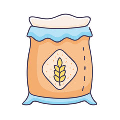 flour bag vector icon, flour bag vector illustration -simple illustration of flour bag, perfect for flour bag logos and icons and themed design 