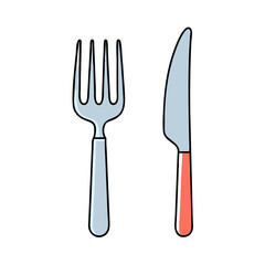 fork and knife vector icon, fork and knife vector illustration -simple illustration of fork and knife, perfect for fork and knife logos and icons and themed design 
