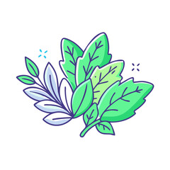 fresh herbs vector icon, fresh herbs vector illustration -simple illustration of fresh herbs, perfect for fresh herbs logos and icons and themed design 
