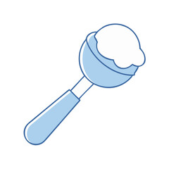 ice cream scoop vector icon, ice cream scoop vector illustration -simple illustration of ice cream scoop, perfect for ice cream scoop logos and icons and themed design 