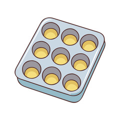 muffin tin vector icon, muffin tin vector illustration -simple illustration of muffin tin, perfect for muffin tin logos and icons and themed design 