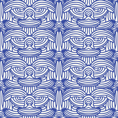 Doodle seamless pattern. Minimalistic art background, trendy design with basic shapes. Modern abstract monochrome backdrop.