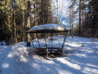 gazebo with benches for relaxation