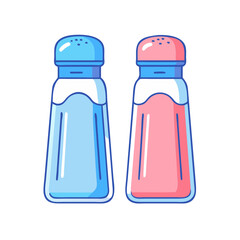 salt and pepper shakers vector icon, salt and pepper shakers vector illustration -simple illustration of salt and pepper shakers, perfect for salt and pepper shakers logos and icons and themed design 