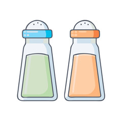 salt and pepper shakers vector icon, salt and pepper shakers vector illustration -simple illustration of salt and pepper shakers, perfect for salt and pepper shakers logos and icons and themed design 