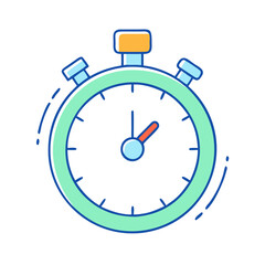 timer or stopwatch vector icon, timer or stopwatch vector illustration -simple illustration of timer or stopwatch, perfect for timer or stopwatch logos and icons and themed design 