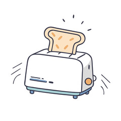 toast popping out of toaster icon, toast popping out of toaster vecto
