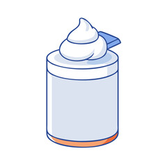 whipped cream can vector icon, whipped cream can vector illustration -simple illustration of whipped cream can, perfect for whipped cream can logos and icons and themed design 