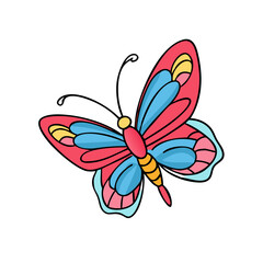 butterfly vector icon, butterfly vector illustration -simple illustration of butterfly, perfect for butterfly logos and icons and themed design 