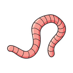 earthworm vector icon, earthworm vector illustration -simple illustration of earthworm, perfect for earthworm logos and icons and themed design 