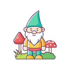 garden gnome vector icon, garden gnome vector illustration -simple illustration of garden gnome, perfect for garden gnome logos and icons and themed design 