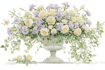 Fototapeta premium Delicate Floral Arrangement in a Vase