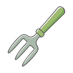 gardening fork vector icon, gardening fork vector illustration -simple illustration of gardening fork, perfect for gardening fork logos and icons and themed design 