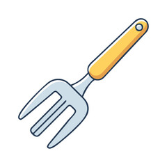 gardening fork vector icon, gardening fork vector illustration -simple illustration of gardening fork, perfect for gardening fork logos and icons and themed design 