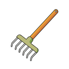 garden rake vector icon, garden rake vector illustration -simple illustration of garden rake, perfect for garden rake logos and icons and themed design 