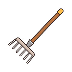 garden rake vector icon, garden rake vector illustration -simple illustration of garden rake, perfect for garden rake logos and icons and themed design 