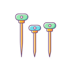 garden stakes vector icon, garden stakes vector illustration -simple illustration of garden stakes, perfect for garden stakes logos and icons and themed design 