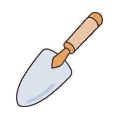 garden trowel vector icon, garden trowel vector illustration -simple illustration of garden trowel, perfect for garden trowel logos and icons and themed design 