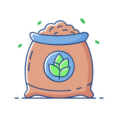 mulch bag vector icon, mulch bag vector illustration -simple illustration of mulch bag, perfect for mulch bag logos and icons and themed design 