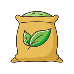 mulch bag vector icon, mulch bag vector illustration -simple illustration of mulch bag, perfect for mulch bag logos and icons and themed design 