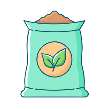 green bag of fertilizer clip art preview