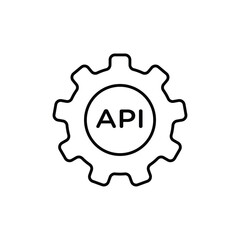 API icon logo sign set vector outline