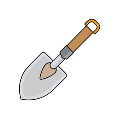 planting spade vector icon, planting spade vector illustration -simple illustration of planting spade, perfect for planting spade logos and icons and themed design 