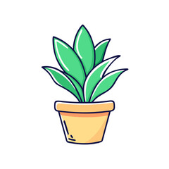 potted plant vector icon, potted plant vector illustration -simple illustration of potted plant, perfect for potted plant logos and icons and themed design 