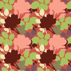 Vector floral pattern, seamless abstract print