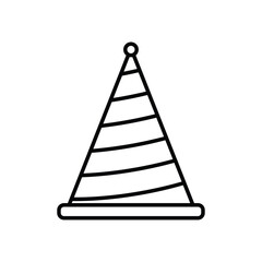 Birthday hat icon logo sign set vector outline