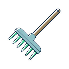 rake vector icon, rake vector illustration -simple illustration of rake, perfect for rake logos and icons and themed design 