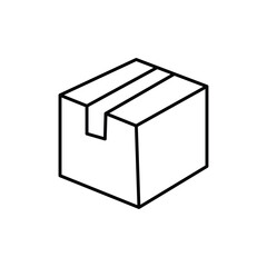 Box icon logo sign set vector outline