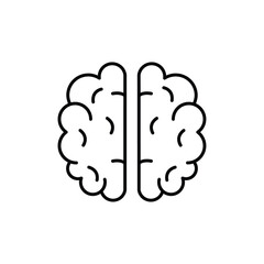 Brain icon logo sign set vector outline