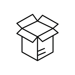 Box opened icon logo sign set vector outline