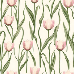 Obraz premium Creative Seamless Pattern 2D Doodle Floral Illustrations for wallpaper, card, tile.