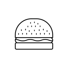 Burger icon logo sign set vector outline