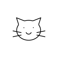 Cat icon logo sign set vector outline