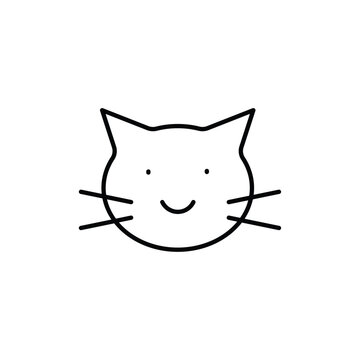 recommend clip art: Cat icon logo sign set vector outline