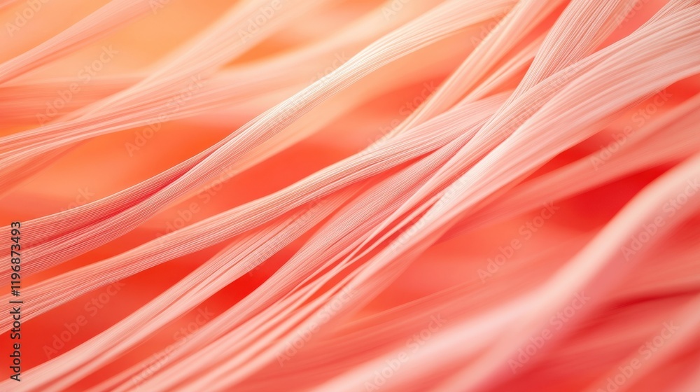 Poster soft pink strands in a flowing abstract background capturing elegance and movement in textured desig