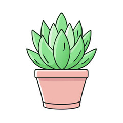 succulent plant vector icon, succulent plant vector illustration -simple illustration of succulent plant, perfect for succulent plant logos and icons and themed design 