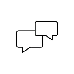 Fototapeta premium Chat bubble icon logo sign set vector outline
