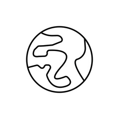 Earth icon logo sign set vector outline