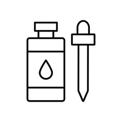 Essential oils icon logo sign set vector outline