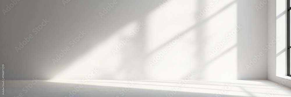 Poster bright and inviting empty space for creative text placement and design in a sunlit room. generative 